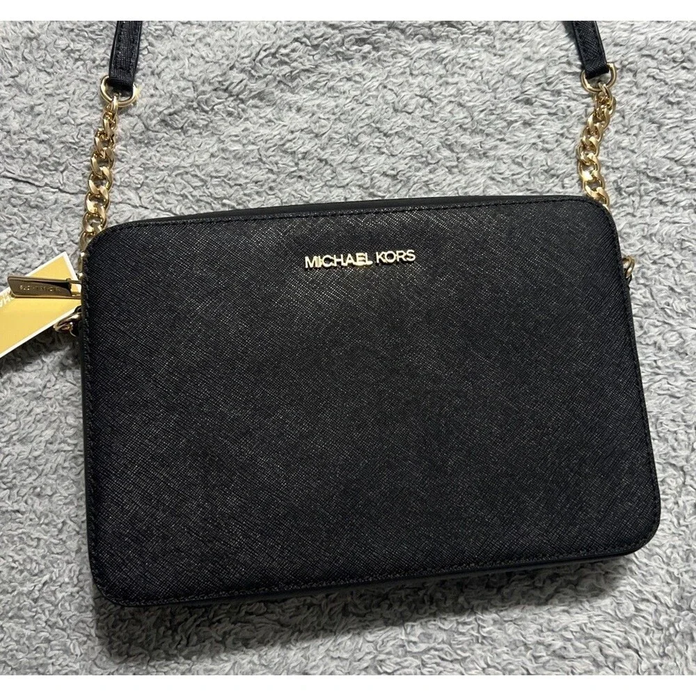 Michael Kors Saffiano leather black Crossbody bag